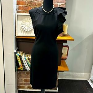 COPY - Calvin Klein Sleeveless Ruffle Dress. Size 16 in excellent condition.